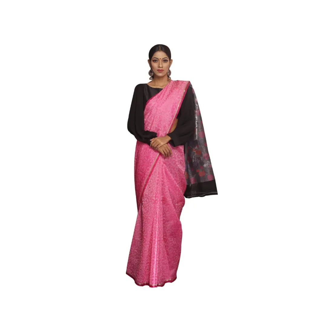 Floral Tat-Silk Sari