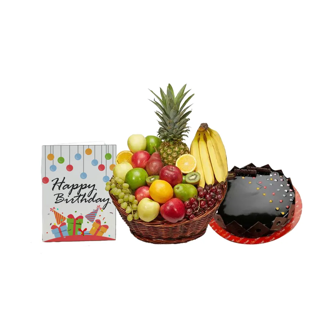 Cake and fruit package