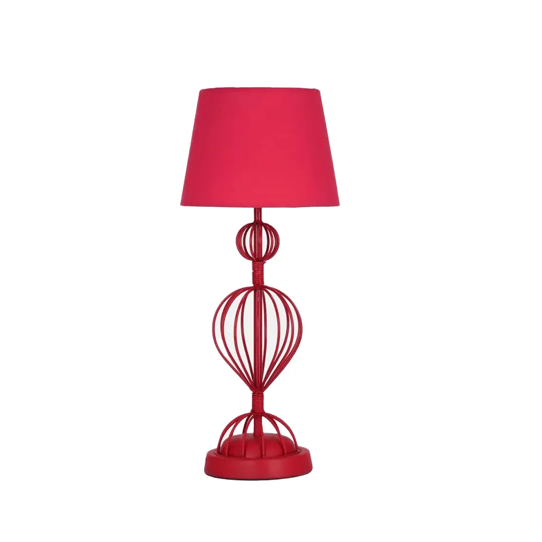Red Wrought Iron Lamp